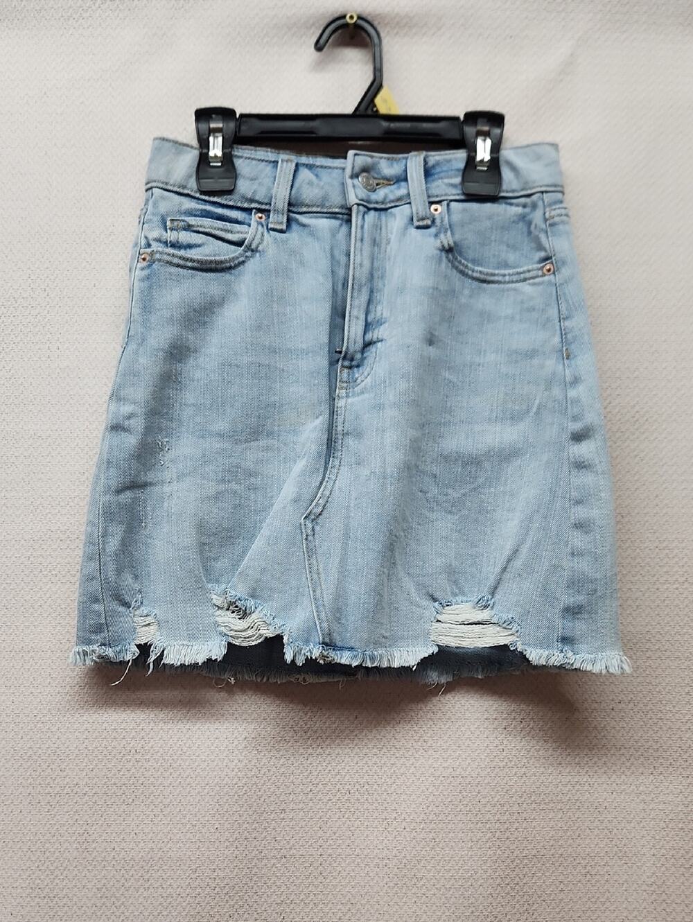 wild fable Light Blue Distressed Denim Mini Skirt